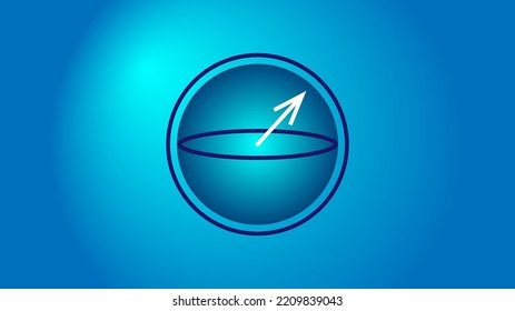 Quantum Qubit In Superposition State, Bloch Sphere, Visualisation Of Concept Of Quantum Coputing, Vector Illustration