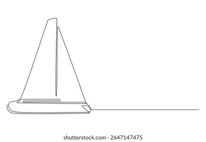 Quantum Racing Boat continuous line art drawing