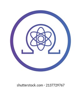 Icono de moneda de criptodivisa de libro mayor resistente a la cuántica. Símbolo de la moneda de QRL. Icono de vector criptodivisa. Ilustración de vector plano - Vector