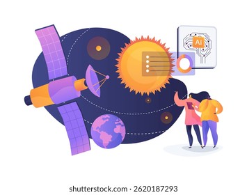 Quantum Sensors in Astronomy abstract concept vector illustration. Quantum technology advances the study of celestial bodies. abstract metaphor.