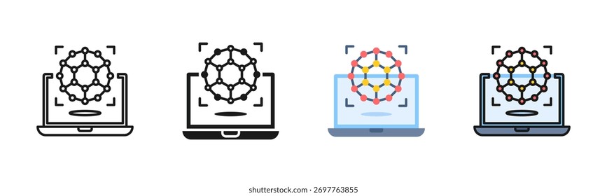 Quantum Simulation Icon Pack In Multiple Styles