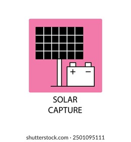 Quantum Solar Energy Icon with Editable Stroke.