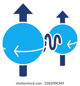 Quantum State Icon - Dual Tone Style - Quantum Physics Theme