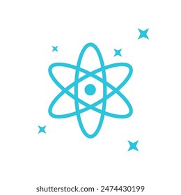 Quantum technologies icon. Isolated on white background. 
