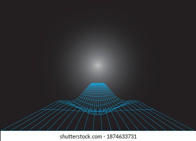 Quantum technology concept. Artificial Intelligence illustration. Data transfer concepts in internet. Graphic concept for your design. abstract net, waves