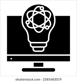 Quantum Think Icon Element For Design