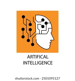 Quantum-Enhanced AI Icon with Editable Stroke.