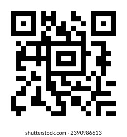 Quar code line icon. Scan me, recognition, chip, information, product, link to application, pattern,marking. Multicolored icon on white background