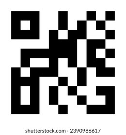 Quar code line icon. Scan me, recognition, chip, information, product, link to application, pattern,marking. Multicolored icon on white background