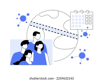 Quarantine abstract concept vector illustration. Self quarantine, isolation during pandemic, coronavirus outbreak, stay at home, government strict measures, do your part abstract metaphor.