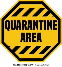 Quarantine Area Industrial Warning Sign.