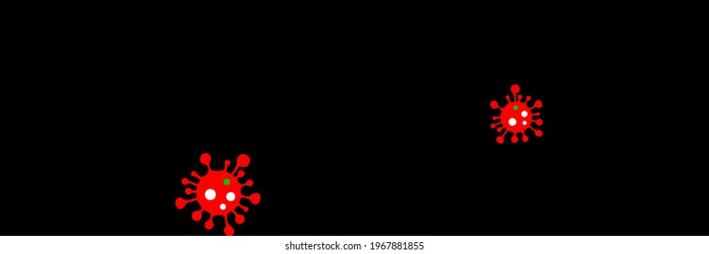 Quarantine Black Coronavirus Red Epidemic Creepy Covid-19 Illustration. Pandemic Danger Sign Vibrant Healthcare Sick Background. Horizontal White Virus Bright Test Medicine Green Science Wallpaper.