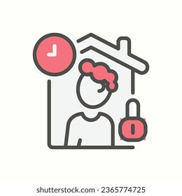 quarantine color icon, isolated icon in light background, perfect for website, blog, logo, graphic design, social media, UI, mobile app