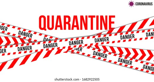 Quarantine concept, caution coronavirus. Stop coronavirus, 2019-nCoV, Coronavirus outbreak. Pandemic medical concept. Vector illustration