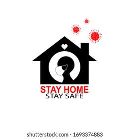  quarantine of coronavirus COVID 19. Stay at home , keep calm, stay safe quarantine concept. 