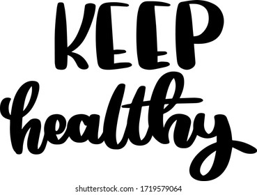 Quarantine Coronavirus Covid-19 Quote. Lettering Phrase Vector. Health care and Stay At Home Vector Hand Lettering.