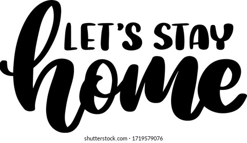Quarantine Coronavirus Covid-19 Quote. Lettering Phrase Vector. Health care and Stay At Home Vector Hand Lettering.