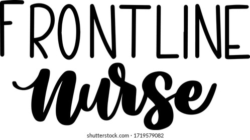 Quarantine Coronavirus Covid-19 Quote. Lettering Phrase Vector. Health care and Stay At Home Vector Hand Lettering.