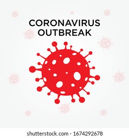 Quarantine Coronavirus vector concept. Dangerous Coronavirus Cell in China. Stop coronavirus. Coronavirus COVID-19 Wuhan