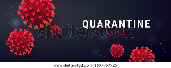 Quarantine Creative Vector Illustration Horizontal Template Stock ...