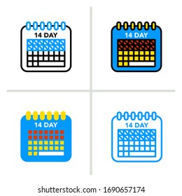 Quarantine day icon. Graphic element illustration with different style on white background. Vector Illustration. 