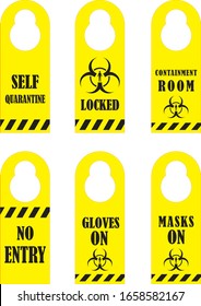 Quarantine Door Hanger Sign Variations