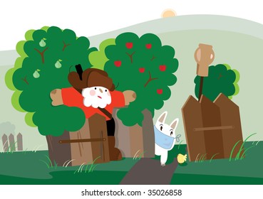 Quarantine. Funny illustration.