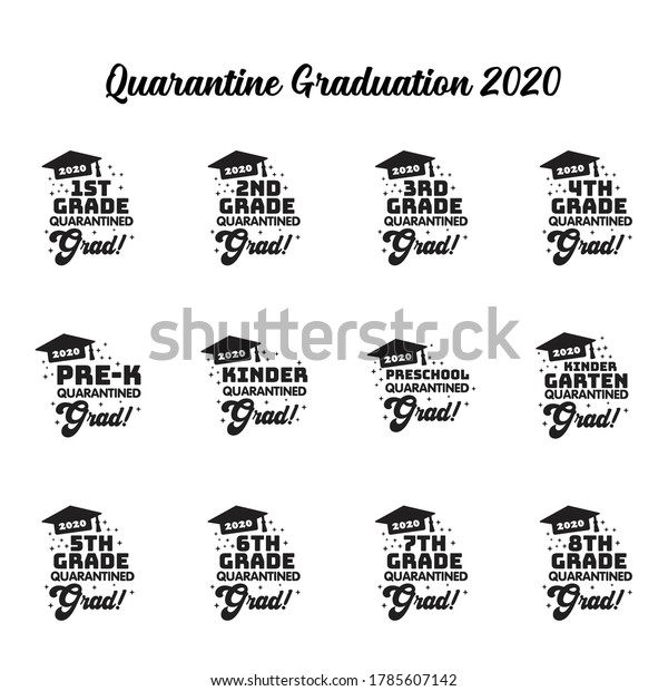 Download Quarantine Graduation 2020 Svg Design Bundle Stock Vector Royalty Free 1785607142