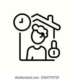 quarantine icon, isolated icon in light background, perfect for website, blog, logo, graphic design, social media, UI, mobile app