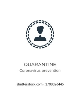 Quarantine icon vector. Trendy flat quarantine icon from Coronavirus Prevention collection isolated on white background. Vector illustration can be used for web and mobile graphic design, logo, eps10