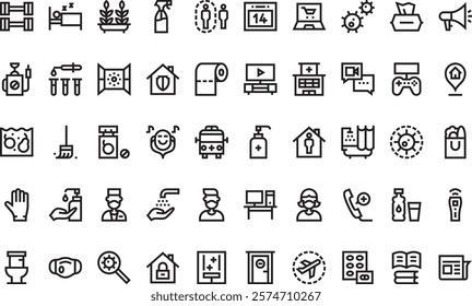 Quarantine icons High-Quality Vector Icons Collection with Editable Stroke. Ideal for Professional and Creative Projects