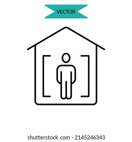 Quarantine icons  symbol vector elements for infographic web