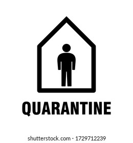 Quarantine Isolation Sign. Vector Image.