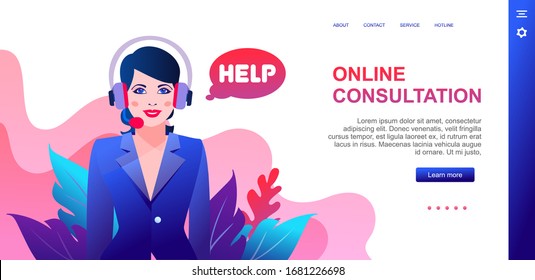Quarantine landing page template, online consultation