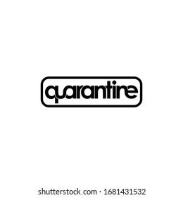diseño del logotipo original del monograma de la carta de cuarentena