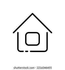 Quarantine line icon. Test tube, isolation period, pandemic, experiment, vaccine development, virus test, epidemic. Stay home concept. Vector black line icon on a white background