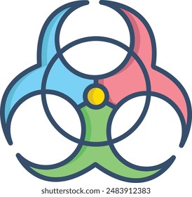 Quarantine linear color illustration icon