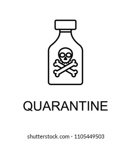 quarantine outline icon. Element of data protection icon with name for mobile concept and web apps. Thin line quarantine icon can be used for web and mobile on white background