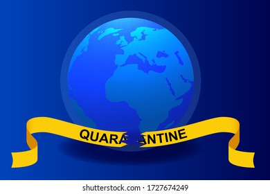 Quarantine is over, coronavirus is finish. Lockdown end inscription, Coronavirus Quarantine End, Pandemic Over isometric concept
