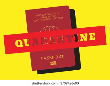 Quarantine over UK passport during the Coronavirus pandemic 2020