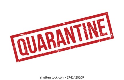 Quarantine Rubber Stamp. Red Quarantine Rubber Grunge Stamp Seal Vector Illustration - Vector