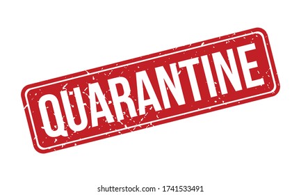 Quarantine Rubber Stamp. Red Quarantine Rubber Grunge Stamp Seal Vector Illustration - Vector