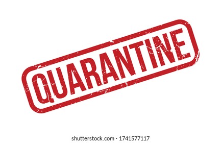 Quarantine Rubber Stamp. Red Quarantine Rubber Grunge Stamp Seal Vector Illustration - Vector