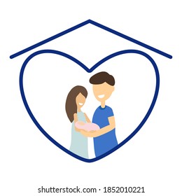 Quarantine or self-isolation. Health care concept. Trendy flat vector illustration