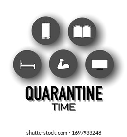 Quarantine sign. Virus quarantine. Coronavirus COVID-19. Pandemic. Stop and protection sign. Vector illustration. EPS 10.