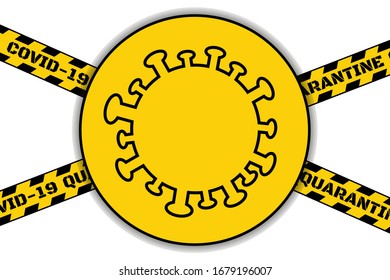 Quarantine and and social distancing concept. Stay home. COVID-19 coronavirus. Template for background, banner, poster with text inscription. Vector EPS10 illustration