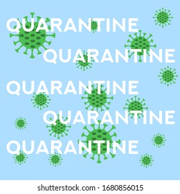  Cuarentena.Detener Coronavirus   Icono de la célula del coronavirus, 2019-nCoV Novel Coronavirus bacterias. Conceptos pandémicos Célula de Coronavirus Peligroso en China, Wuhan. Bandera web de medios sociales de fondo