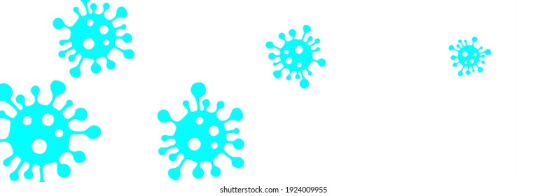 Quarantine Turquoise Science Healthcare Backdrop. Covid-19 Bright Danger Sign Blue Medicine Vivid Sick Illustration. Test Vibrant Pandemic Neon Coronavirus Epidemic White Virus Wallpaper.