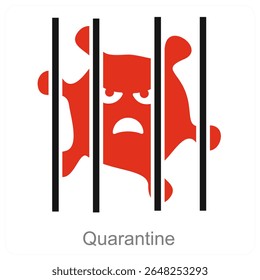 Design de conceito de ícone de vetor de quarentena