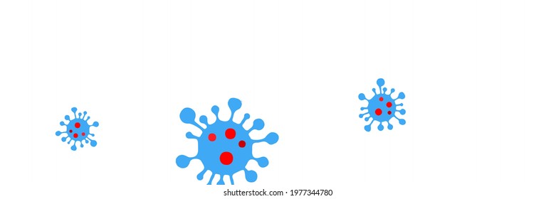 Quarantine White Science Vibrant Healthcare Bright Pandemic Illustration. Virus Covid-19 Neon Sick Horizontal Backdrop. Medicine Red Epidemic Vivid Test Coronavirus Blue Danger Sign Vector.